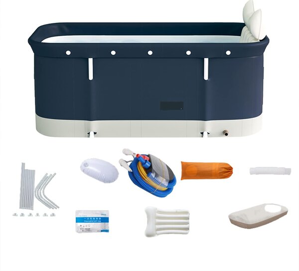 Vasca da bagno pieghevole portatile per adulti, dimensioni 122 x 50 cm