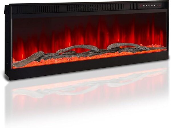 Camino elettrico da 36 pollici con effetto fiamma 3D, 6 colori, telecomando, decorativo – senza funzione di riscaldamento