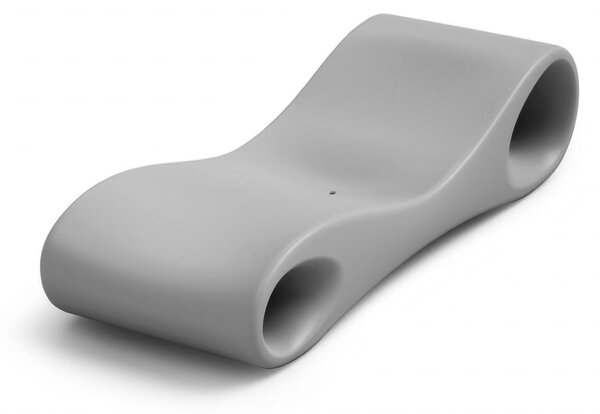 Lettino DA Piscina realizzato in resistente polietilene SLICE Dimensioni 210x75x52 cm-struttura ergonomica pu� essere immerso nell'acqua colore FERRO