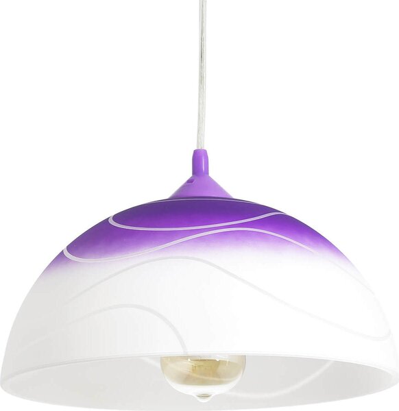 Lampada a sospensione bianco viola Ø 30 cm E27 cucina tavolo da pranzo vetro luce a sospensione
