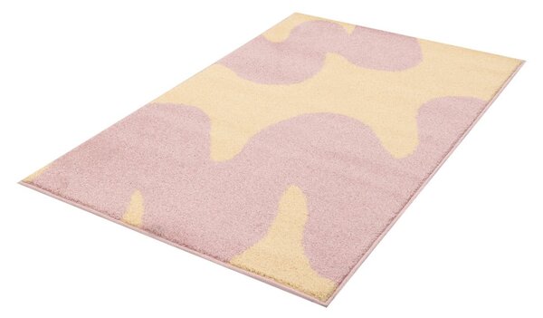 Tappeto per bambini giallo e rosa 120x170 cm Hugsy Vanilla – FD