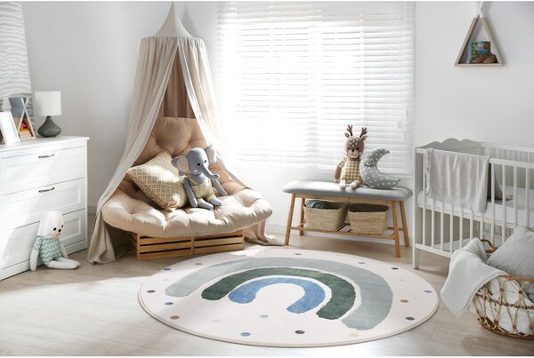 Tappeto per bambini verde e avorio ø100 cm Joyful Mint – FD