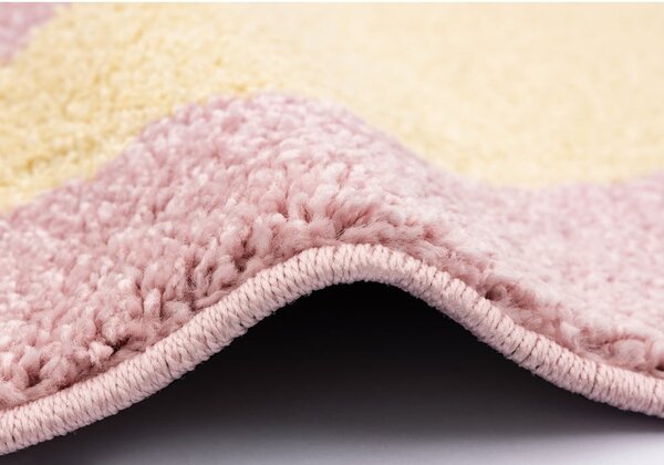 Tappeto per bambini giallo e rosa 120x170 cm Hugsy Vanilla – FD