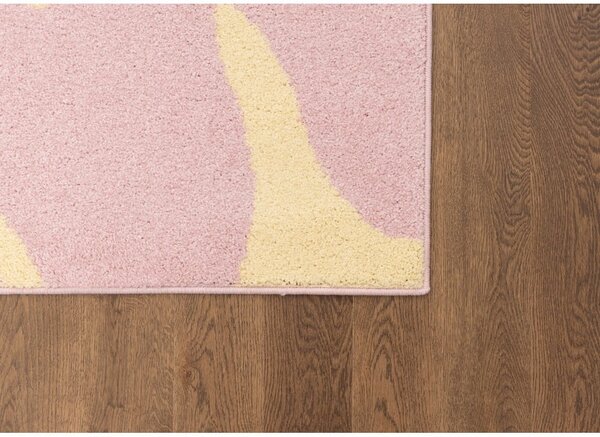 Tappeto per bambini giallo e rosa 120x170 cm Hugsy Vanilla – FD
