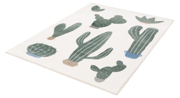 Tappeto per bambini verde e avorio 80x150 cm Cacto Malachite – FD