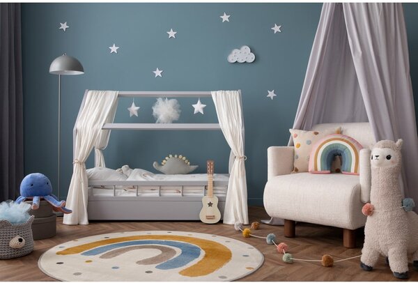 Tappeto per bambini giallo ocra e avorio ø100 cm Joyful Gold – FD