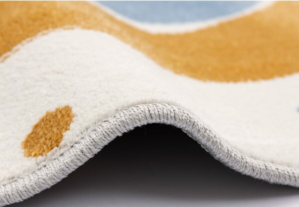 Tappeto per bambini giallo ocra e avorio ø100 cm Joyful Gold – FD