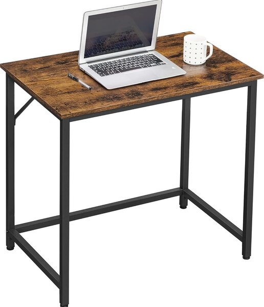 Scrivania VASAGLE, piccola scrivania per computer, ufficio per studio, camera da letto, 50 x 80 x 76 cm, design industriale, struttura in metallo