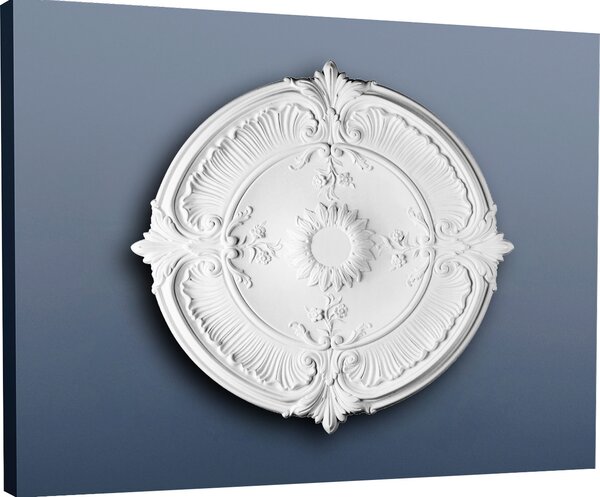 Orac R73 Luxxus rosone in stucco per soffitto rosone decorativo profilo decorativo rosone per lampade rosone in poliuretano di alta qualità | 70 cm di diametro