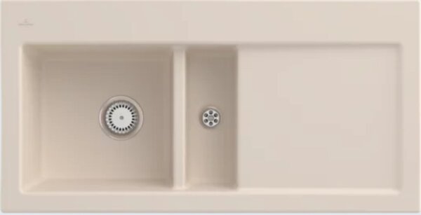 Lavello da cucina Villeroy&Boch, lavello da cucina Subway 60 Ivory 1000x510mm, larghezza base 60cm