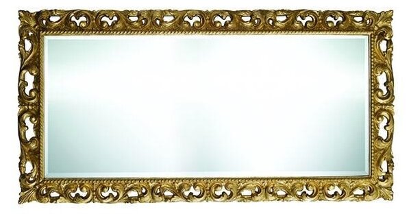 MOBILI2G - Specchiera in foglia oro rettangolare Misure: 74 x 118 x 5
