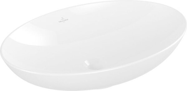 Vasque à poser Villeroy & Boch Loop & Friends, ovale, 620x420x120mm, sans trop-plein, sans trou pour robinetterie, 4A4801R1, 4A4801R1