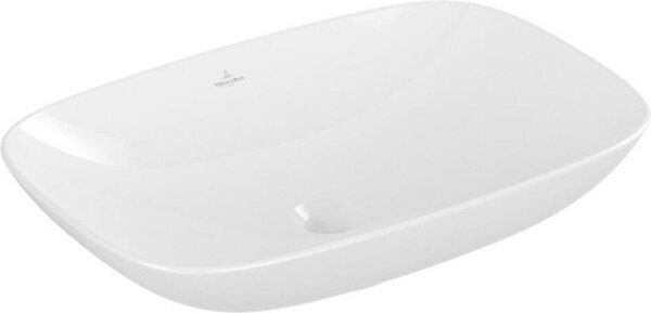 Vasque à poser Villeroy & Boch Loop & Friends, rectangulaire, 620x420x120mm, sans trop-plein, sans trou pour robinetterie, 4A5001R1, 4A5001R1