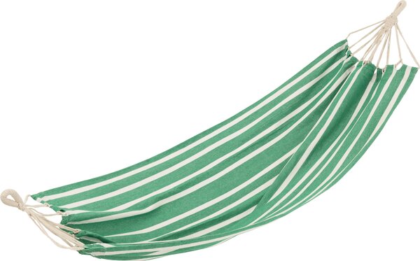 J-Line amaca a righe cotone/poliestere verde scuro/bianco