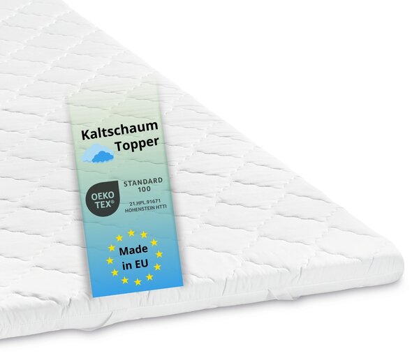 Topper ergonomico in schiuma fredda, 140 x 200 cm, per tutti i materassi, Bodyprotect