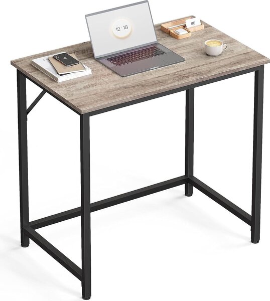Scrivania VASAGLE, piccola scrivania per computer, ufficio per studio, camera da letto, 50 x 80 x 76 cm, design industriale, struttura in metallo
