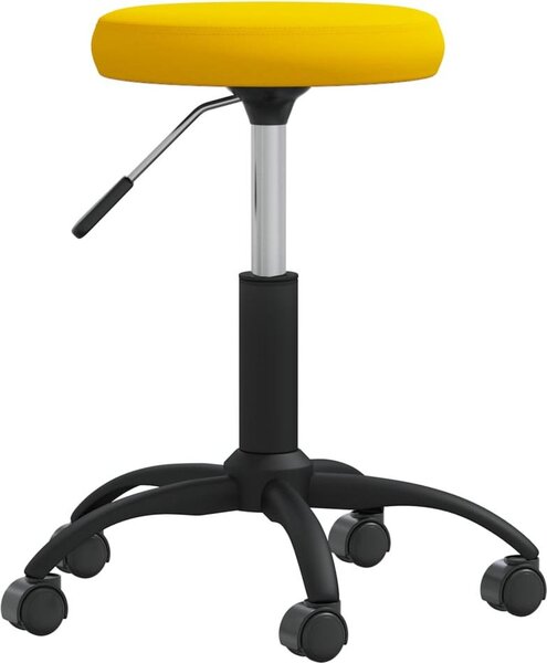 VidaXL Sedia da ufficio girevole in velluto giallo senape