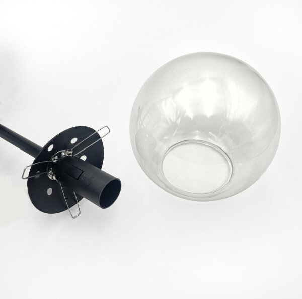 Brilagi - Lampadario da soffitto MALIVA 4xE14/15W/230V nero/trasparente