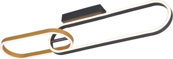Zuma Line C241145502A - Plafoniera LED RAVON 2xLED/24W/230V nero/oro