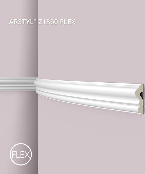 Rivestimento NMC Z1360 Flex ARSTYL Noel Marquet Rivestimento decorativo flessibile Rivestimento decorativo classico colore bianco 2 m