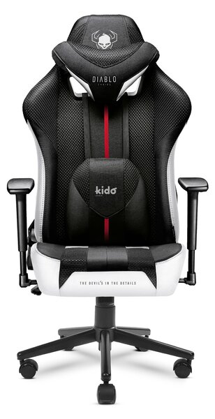 Sedia Da Gaming Kido by Diablo X-Player 2.0 in materiale: Bianco-nero