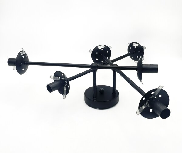 Brilagi - Lampadario a soffitto MALIVA 6xE14/15W/230V nero/fumé
