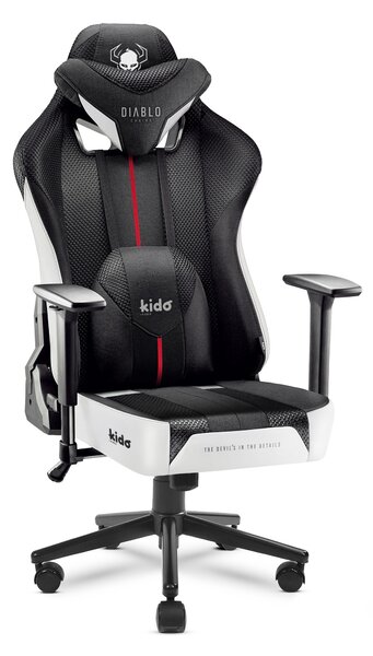 Sedia Da Gaming Kido by Diablo X-Player 2.0 in materiale: Bianco-nero