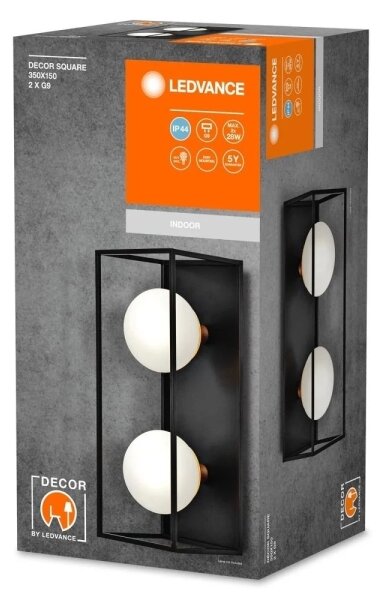 Ledvance - Applique da esterno DECOR SQUARE 2xG9/28W/230V IP44