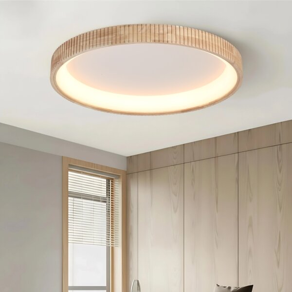 Brilagi - Plafoniera LED FALCON WOOD MODERN LED/60W/230V diametro 80 cm in legno