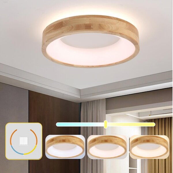 Brilagi-LED Plafoniera FALCON WOOD LED/30W/230V 3000/4000/6000K 45 cm legno