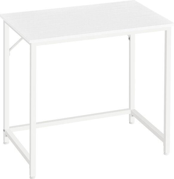 Scrivania VASAGLE, piccola scrivania per computer, ufficio per studio, camera da letto, 50 x 80 x 76 cm, struttura moderna in metallo, bianco acero