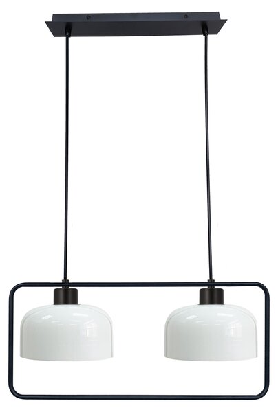 Lampada a sospensione sopra il tavolo da pranzo ZODIAC - 2xE27, 40 W, nero/bianco