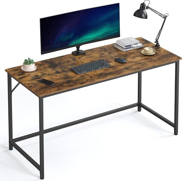 Scrivania VASAGLE, scrivania per computer, scrivania per studio, camera da letto, 60 x 140 x 76 cm, design industriale, struttura in metallo