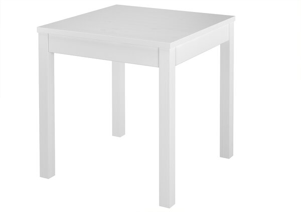 Bianco lineare e solido tavolo da cucina, bar 75x75 in Pino massello 90.70-50AW
