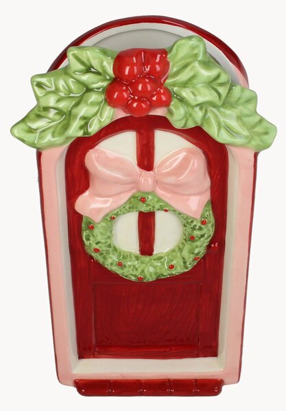 Vaso in ceramica Door Wreath, alt. 23 cm