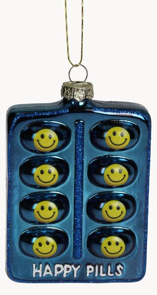 Pallina di Natale in vetro Happy Pills