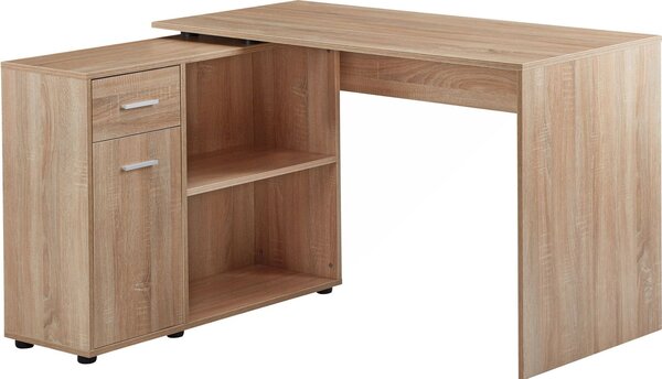 Scrivania ad angolo con ripiano sonoma 120 x 75,5 x 106,5 cm | Wohnling