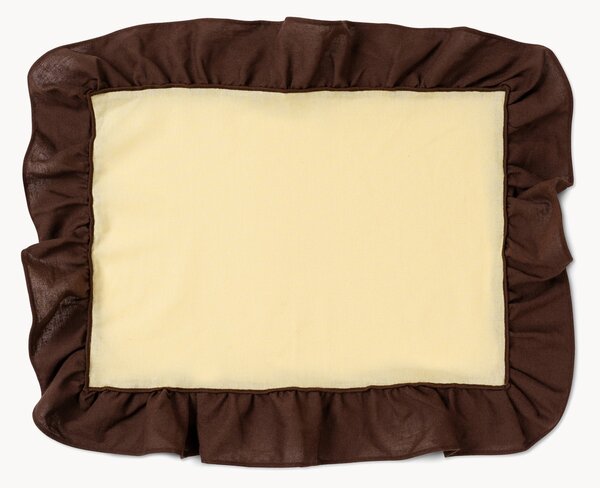 Set di 2 tovagliette americane in lino e cotone Ruffle