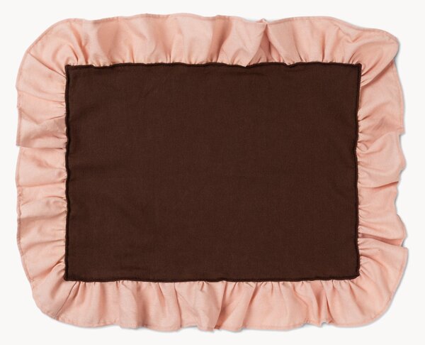 Set di 2 tovagliette americane in lino e cotone Ruffle