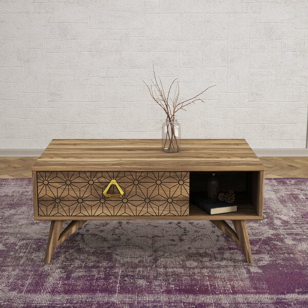 Skye Decor, Yakamoz - Noce, Couchtisch, Nussbaum, 100 % MELAMINBESCHICHTETETETEN SPANPLATTEN, 90 x 60 x 43,1 cm