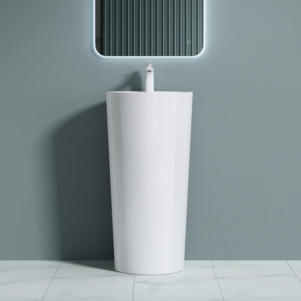 Doporro Dimensioni: 45 x 45 x 90 cm, design Colossum35, in ghisa minerale/marmo fuso, autoportante