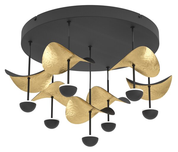 Plafoniera Stars of Light, Dracera, dimmerabile, Nero, Soggiorno, Metallo, Moderno