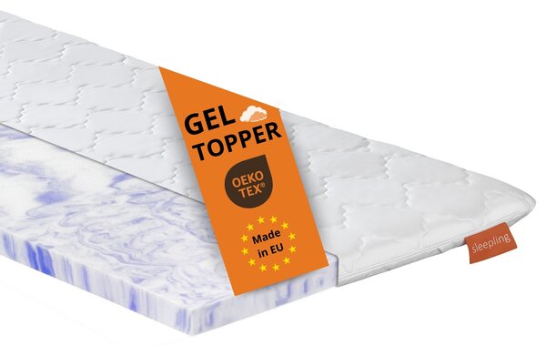 Topper ortopedico in schiuma di gel, 80x200 cm, per tutti i materassi, con effetto memoria, sleepling