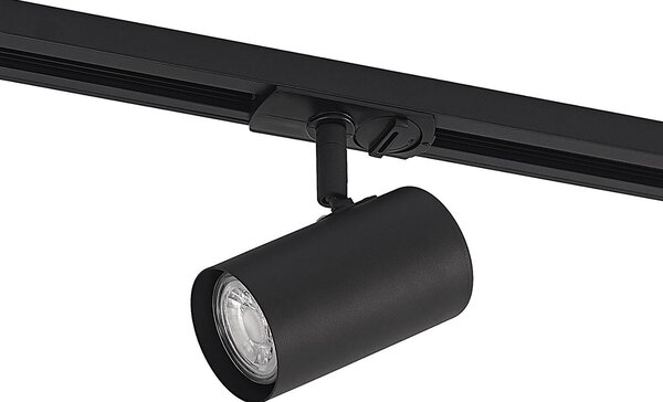 Lindby sistema binario monofase Linaro, GU10, 14 alette, nero Linaro Lindby, dimmerabile, Nero, Soggiorno / Sala da pranzo, Alluminio, Moderno