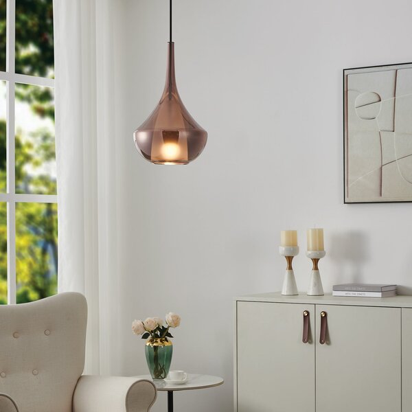 Lampada a sospensione Stars of Light, Almoster, dimmerabile, Rame, Soggiorno, Vetro, Moderno