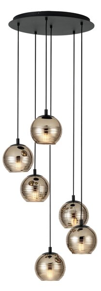 Lampada a sospensione Stars of Light, Lemorieta, dimmerabile, Dorato / Ottone, Soggiorno, Vetro, Moderno