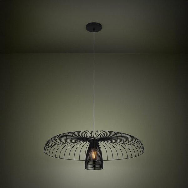 Lampada a sospensione Stars of Light, Champeric, dimmerabile, Nero, Soggiorno, Metallo, Moderno