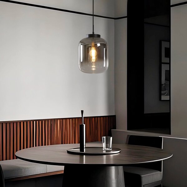Lampada a sospensione Stars of Light, Bulciago, dimmerabile, Nero, Soggiorno, Vetro, Moderno
