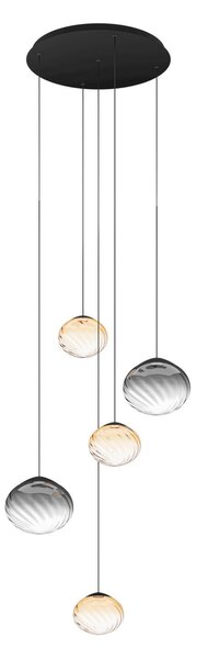 Lampada a sospensione Stars of Light, Pantoja, dimmerabile, Beige, Soggiorno, Vetro, Moderno