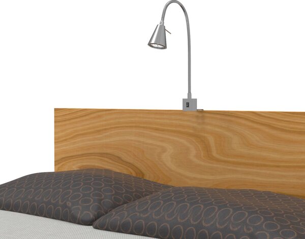 Briloner Applique a LED Tuso, nichel, montaggio letto, metallo Tuso, Alluminio / Grigio / Zincato, Camera da letto, Metallo, Moderno, Applique a LED